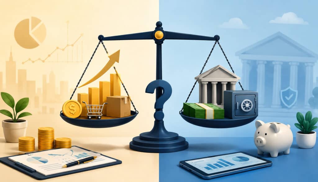 Gross sales versus net deposits financial comparison illustration